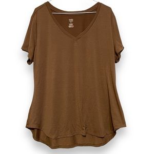 Jennifer Lauren Plus Brown T-shirt - Size 2X‎